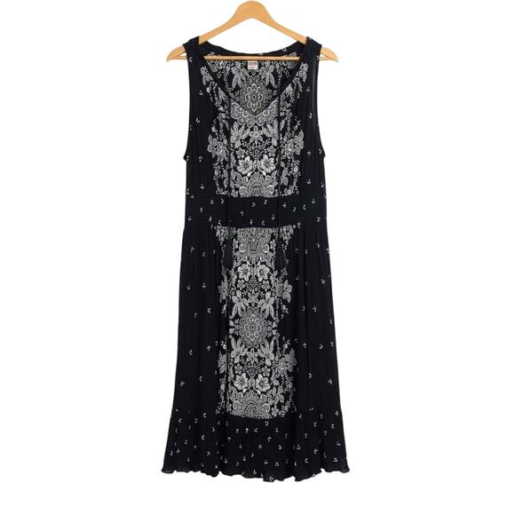 Bila Dresses & Skirts - Bila Womens XL Boho Peasant Art Festival Smocked Waist Floral Paisley Tank Dress